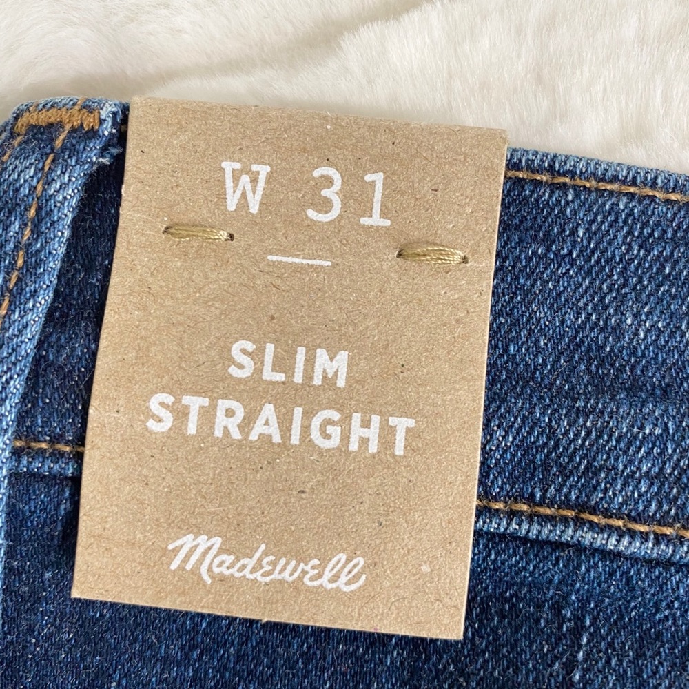 NWT Madewell Slim Straight Jeans | Size 31 - Picture 5 of 9